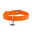 Ошейник для собак кожаный Waudog Glamour с QR-паспортом с клеевыми стразами Ш 20 мм Д 30-39 см оранжевый - миниатюра 3