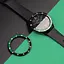 Безель і шкіряний ремінець Sikai для смартгодинника Xiaomi Watch S3/S4 Black-green - мініатюра 9