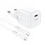 Зарядний пристрій Acefast A77 mini Type-C PD30W GaN білий + кабель Type-C to Type-C - мініатюра 3