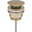 Донний клапан для раковини VBI brushed gold click-clack універсальний VBI-059000BG, Золотий - мініатюра 1