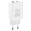 Адаптер живлення зарядний пристрій Borofone BA56A Lavida блок 2 виходи 20 Вт білий - мініатюра 4