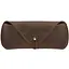 Кожаный чехол для очков BlankNote Crazy Horse с клапаном на резинке Темно-коричневый  - миниатюра 1