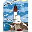 Картина по номерам Rosa Start Маяк и чайки 35x45 см - миниатюра 1