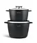 Набір дві каструлі казани з кришками Edenberg EB-8133, 4 предмети чорний - мініатюра 2