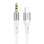 Аудiокабель HOCO UPA22 iP silicone digital audio conversion cable White - мініатюра 1
