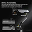 Настільне кріплення для монітора Anda Seat Stealth Pro II 17"-42" White/Grey (AD-W-A9-1S-FW) [139340] - мініатюра 10