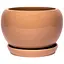 Керамічний горщик Nana Keramiks Шар 2.5 л глянець мокко (shar-2-5-mok) - мініатюра 1