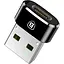 Адаптер Baseus USB Male to Type-C Female Adapter Converter black (CAAOTG-01) - миниатюра 1