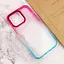 Чехол Epik TPU+PC Fresh sip series для Apple iPhone 13 Pro 6.1 Бирюзовый/Розовый - миниатюра 3