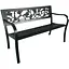 Скамейка для сада Chomik Garden Line Rose стальная с декоративной спинкой - миниатюра 2