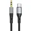 Кабель Hoco UPA22 Type-C silicone digital audio conversion cable Чорний - мініатюра 1