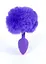 Анальна пробка Boss Jewellery Silicon Bunny Tail 6.5 см (фіолетовий) - мініатюра 5