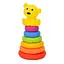 Детская игрушка Пирамидка Медвежонок 638-112(Yellow) 18,5 см, 6 колец - миниатюра 1
