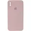 Чохол Epik Silicone Case Square Full Camera Protective AA для Apple iPhone XS Max 6.5 Рожевий/Pink Sand - мініатюра 1