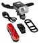 Вело набір фара передня та задня Hua Yu HY027 велосипедні ліхтарі габаритні мігалка стоп 1XPG 5SMD Micro-USB - мініатюра 3
