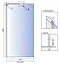 Душова стінка Rea Aero N 120 chrome з полицею Evo REA-K7550 + HOM-08945, прозорий, хром - мініатюра 7