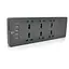 Мережевий фільтр ТВ-Т12, 6 розеток + 4 USB, 2 м, перетин 3х0,75мм, 3000W, Black, Box - мініатюра 1