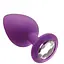 Анальна пробка з кристалом Mai Attraction Toys №49 Purple - мініатюра 1