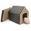 Будиночок для собак та котів Zoo-hunt Хутро коричневе №2 345х390х385 мм (ZH24553576-1) - мініатюра 2