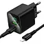 МЗП Hoco CS83A Excellent with digital display PD20W+QC3.0 (1USB-A/1C) + кабель Type-C to Lightning Black - мініатюра 3
