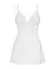 Сатиновый пеньюар с кружевом Obsessive 810-BAB-2 babydoll & thong белый пеньюар танга L/XL - миниатюра 5
