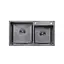 Кухонная мойка Kroner KRP Schwarze - 7843ZHM PVD (3,0/1,0 мм) CV022797, Черный - миниатюра 1