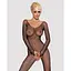 Сітчастий бодістокінг із довгим рукавом Obsessive Bodystocking N109 Black S/M/L, чорний - мініатюра 3