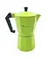 Гейзерная турка кофеварка для плиты из алюминия Domatec DT-2709 на 9 чашек кофейник гейзерного типа Салатовая - миниатюра 1