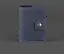 Кожаный кард-кейс 7.1 (Книжечка) синий - миниатюра 1