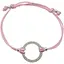 Браслет из текстиля Qvaliz с серебряными вставками. 905-00988 Розовый - миниатюра 1