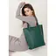 Шкіряна жіноча сумка шоппер D.D. зелена - мініатюра 10