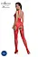 Бодистокинг Passion ECO BS005 плотный открытый доступ имитация подвязок S/M/L red - миниатюра 2