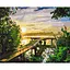 Картина за номерами на підрамнику Brushme Захід на річці - мініатюра 1