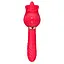 Двусторонний вибратор для женщин из силикона 24 режима вибрации 11 см красный - миниатюра 1
