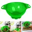 Дуршлаг пластиковый 3 литра диаметр 25 см, Мед Салатовый 85041 - миниатюра 2
