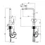 Змішувач для кухні з висувним виливом Lidz (NKS) 12 32 015FL-13 Никель - мініатюра 2
