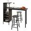 Барний стіл з стільцями Costway Bistro з тримачем винних келихів коричневий - мініатюра 1