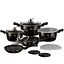 Набір посуду із 13 предметів Berlinger Haus Metallic Line Shiny Black Collection (BH-7032) - мініатюра 1