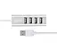 Usb-хаб Hoco HB1 4Usb Line machine Серебристый - миниатюра 3
