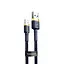Кабель Baseus Cafule Lightning 1.5A (2m) gold/blue (CALKLF-CV3) - мініатюра 1