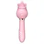 Двосторонній вібратор для жінок з силікону 24 режими вібрації 11 см рожевий - мініатюра 1