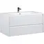 Тумба Мойдодир Marko 100-A з умивальником Cosmopolitan 100 Білий - мініатюра 1