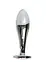 Анальна пробка Jewellery Silver Plug Clear M 9.2 см (рожевий) - мініатюра 1