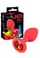 Анальная пробка с кристаллом Colorful Joy Jewel Red Plug Small 7.2 см (красный) - миниатюра 2