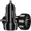 Автомобильное зарядное устройство Choetech (1USB Type C; 1USB) 60W PD3.0 QC3.0 Black (TC0014) - миниатюра 2