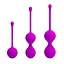 Набір вагінальних кульок Pretty Love Kegel Balls, 3 шт., фіолетовий - мініатюра 1