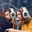 Геймерские игровые Bluetooth наушники Onikuma B100 с выдвижным микрофоном и LED подсветкой White - миниатюра 3