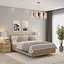Ліжко двоспальне MebelStar Б'янка Ламелі 140x200 см Дуб тахо/Аляска білий (MBS-1027) - мініатюра 1
