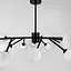 Потолочная люстра в черном корпусе на 15 белых плафонов Ø 100 см Ст. AOC 19/15 BK G9 Line F - миниатюра 5
