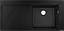 Кухонная мойка Hansgrohe S514-F450 1050x510 полочка слева Graphiteblack 43314170, Черный - миниатюра 1